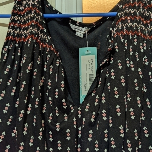 Sweet Grey brushed knit sleeveless dress XL, black multi color - Picture 7 of 12